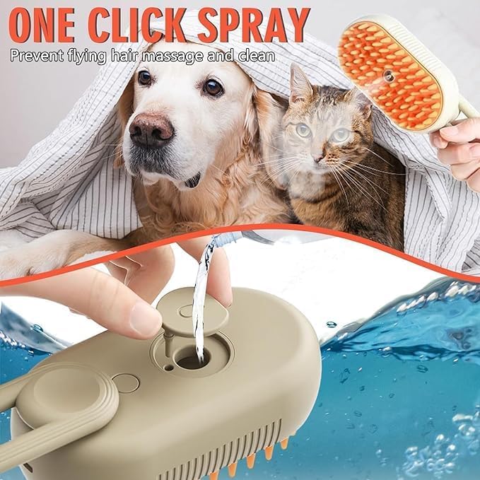 Steam Powered Pet Grooming Brush