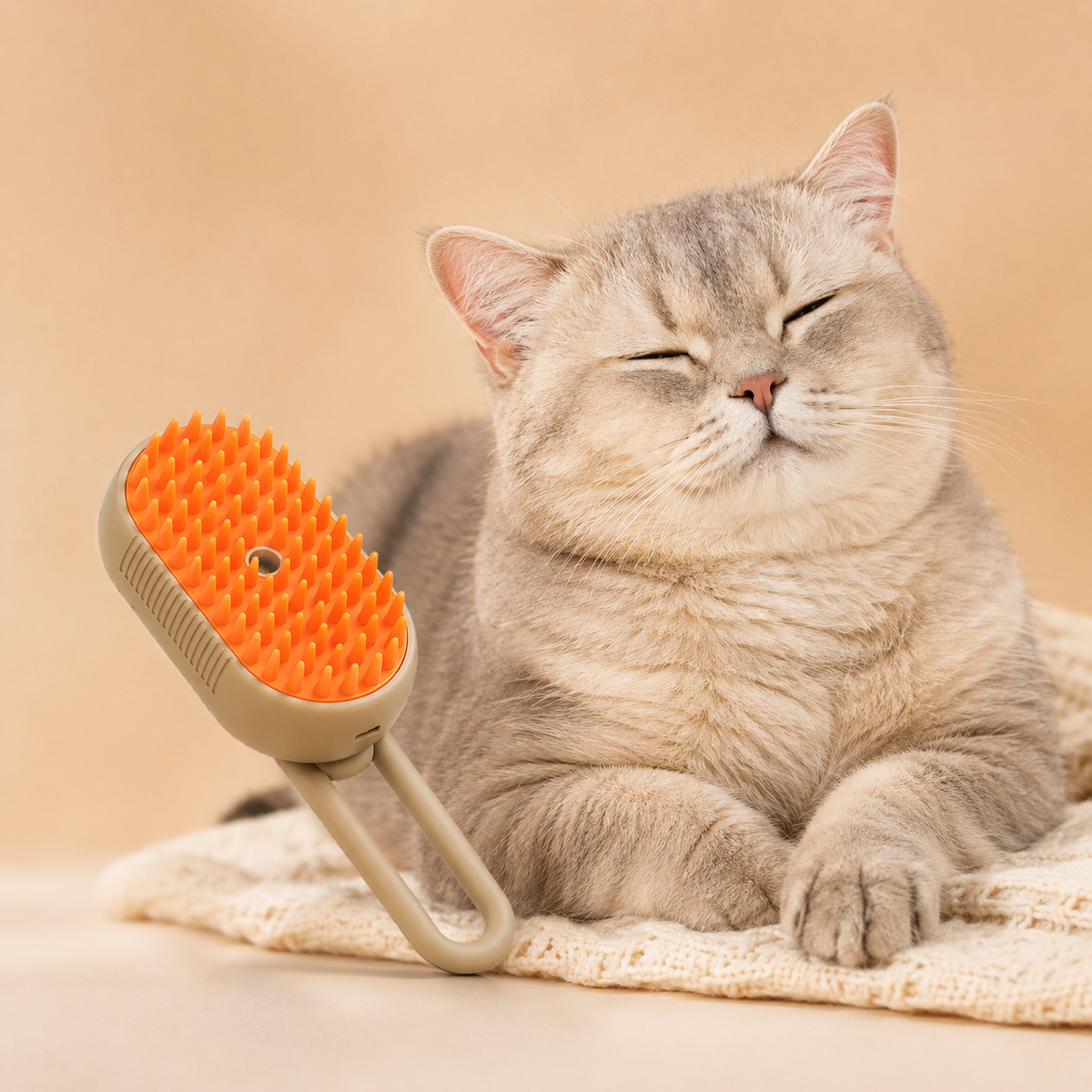 Steam Powered Pet Grooming Brush