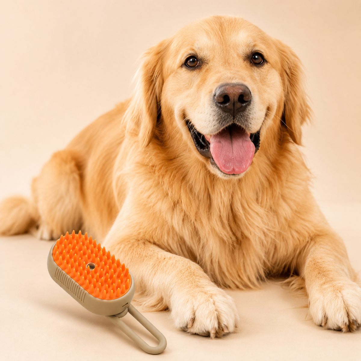 Steam Powered Pet Grooming Brush