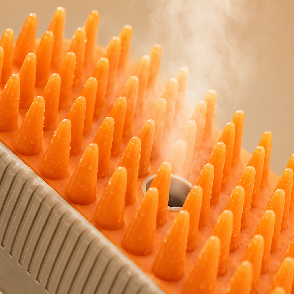 Steam Powered Pet Grooming Brush